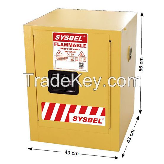 sysbel ce approved osha standard 4 gal 15l single door cheap flammable liquids cabinet lab storage cabinet