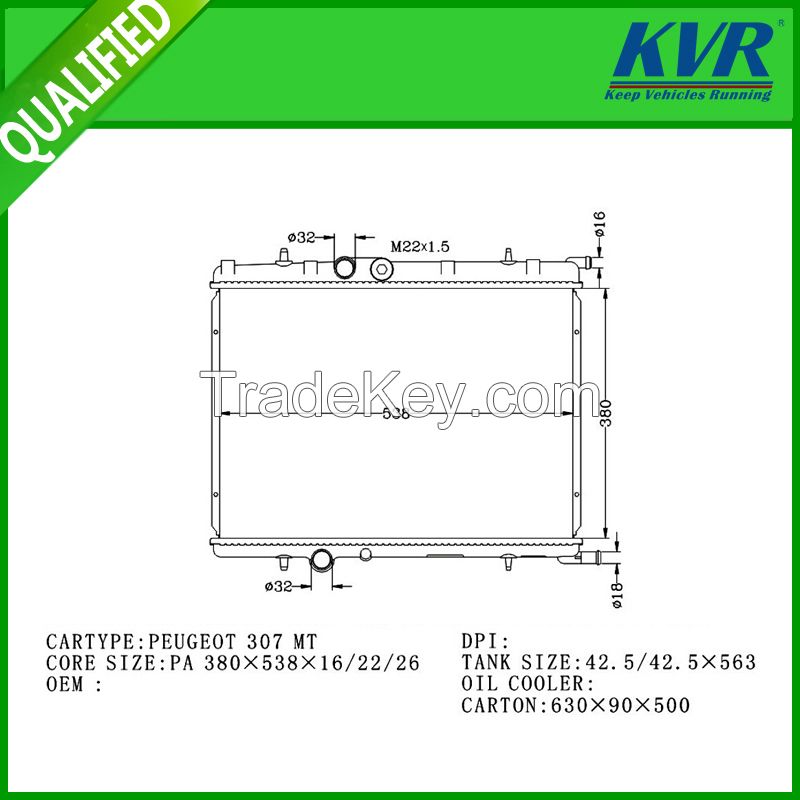 Durable and high performance best aluminum material automotive radiator