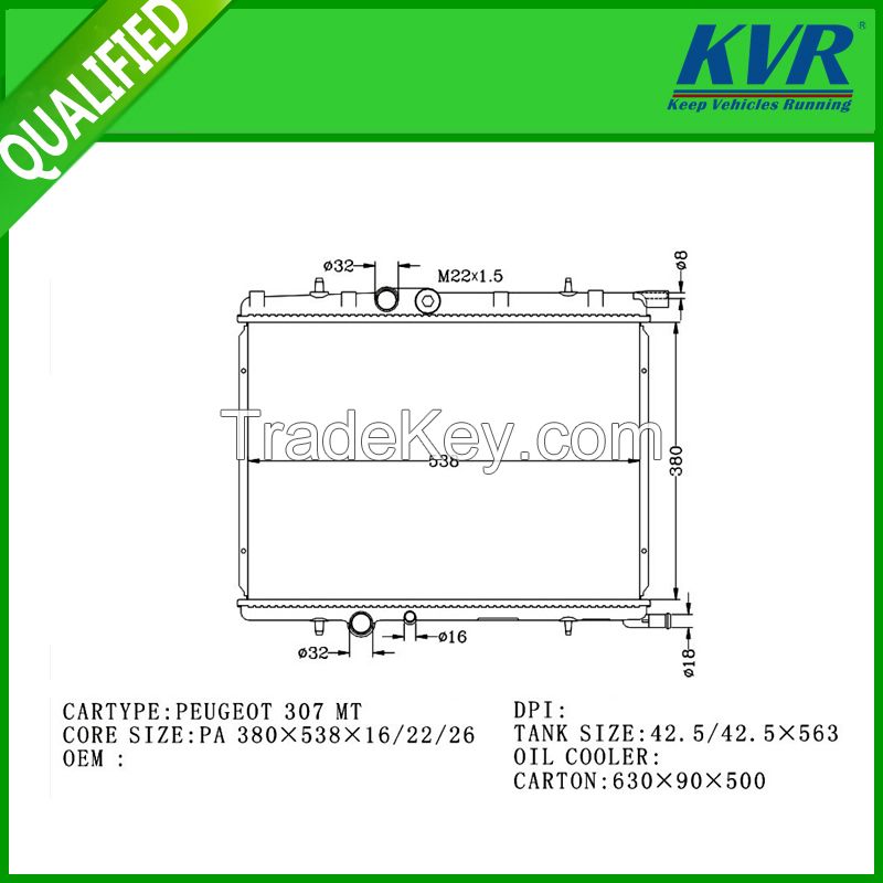 Durable and high performance best aluminum material automotive radiator