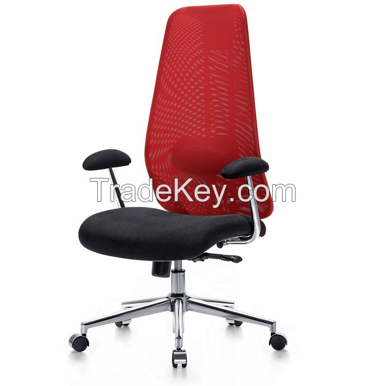 Fashion design best quality metal tube office chair with fabric mesh upholstered