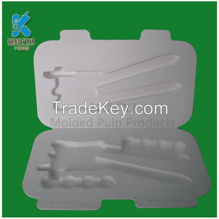 Biodegradable packaging tray, equipment protection packaging box