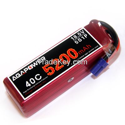 40C AGA heli lipo battery