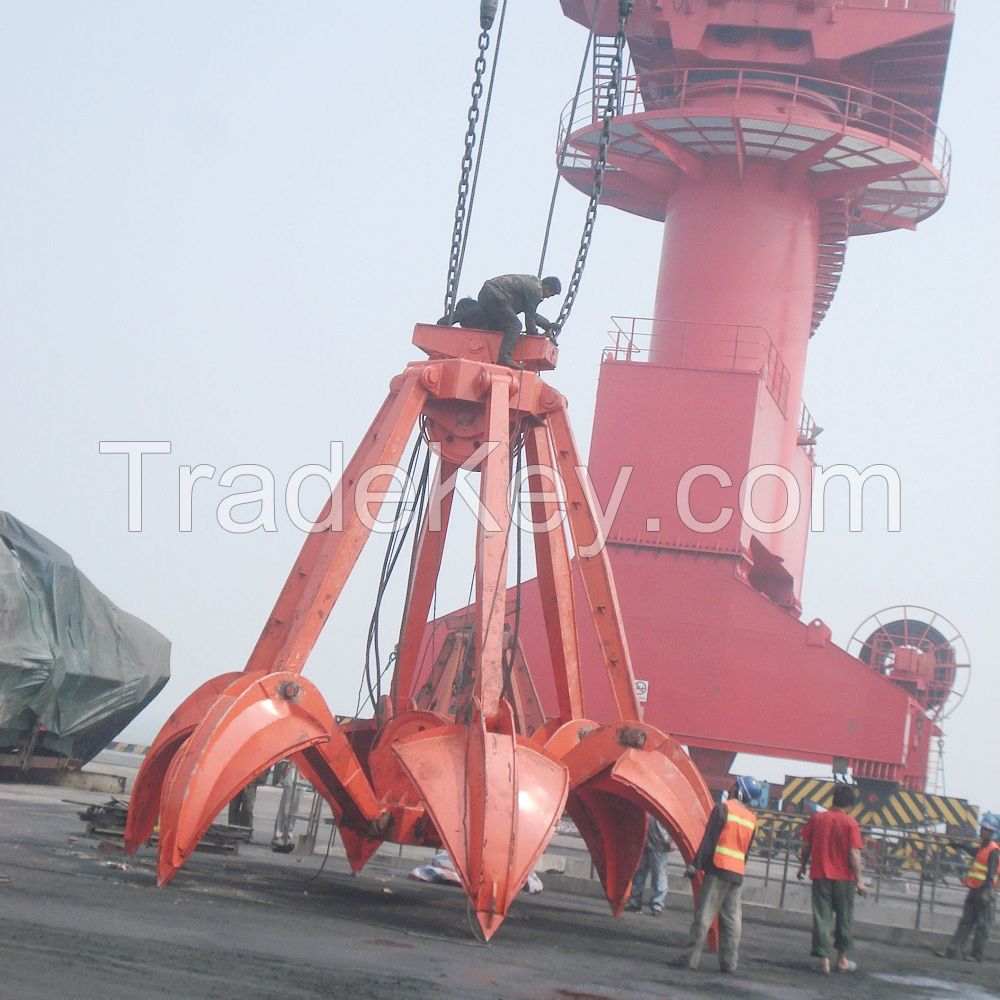 rope orange peel grab bucket scrap grabs