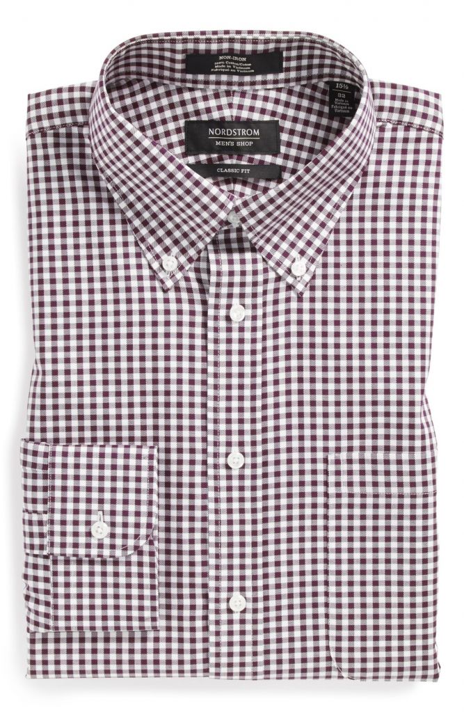 Classic Fit Non-Iron Gingham Dress Shirt