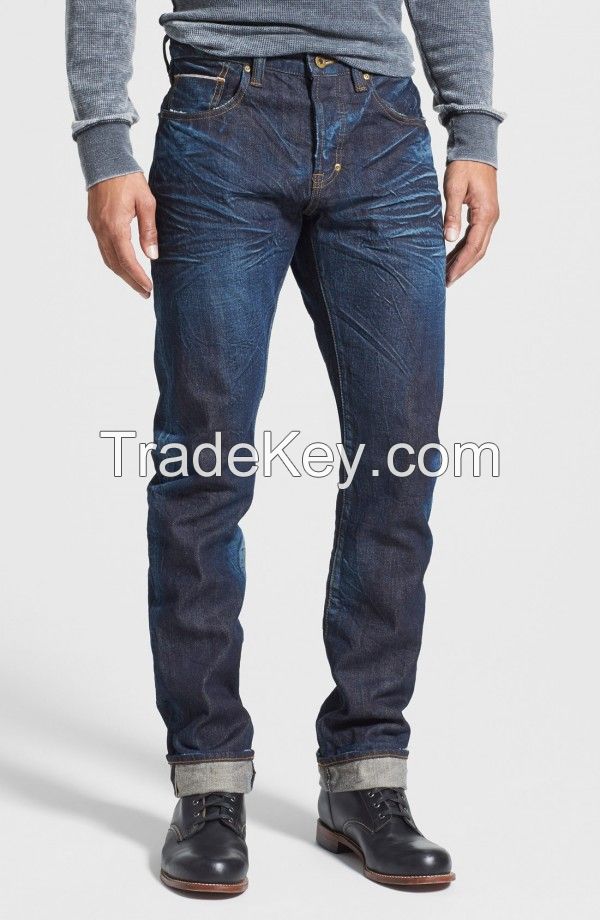 'Demon' Slim Straight Leg Selvedge Jeans 