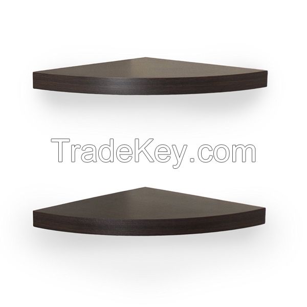 stylish round edge floating corner shelf