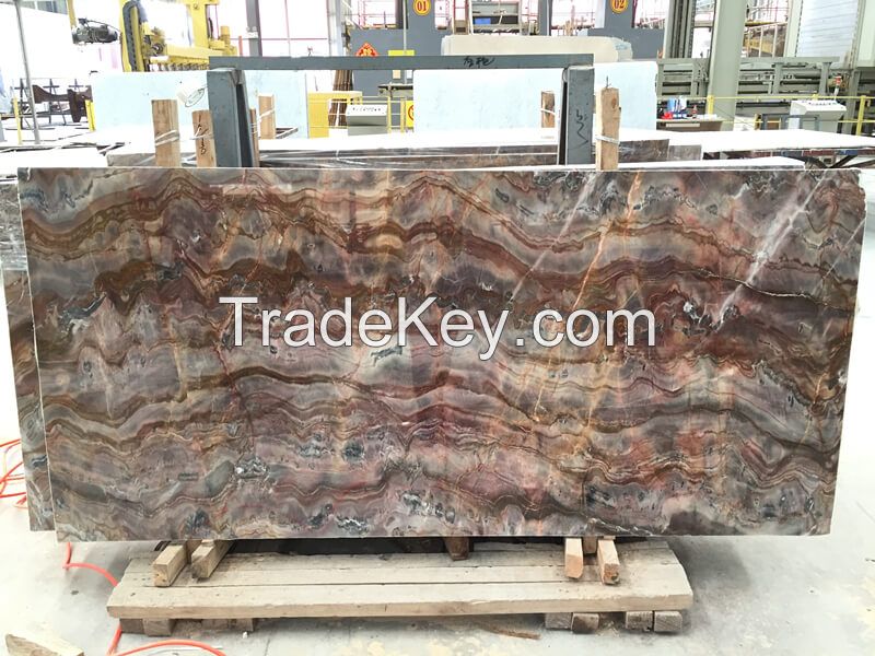 Red Color Marble Slabs - Louis Red 