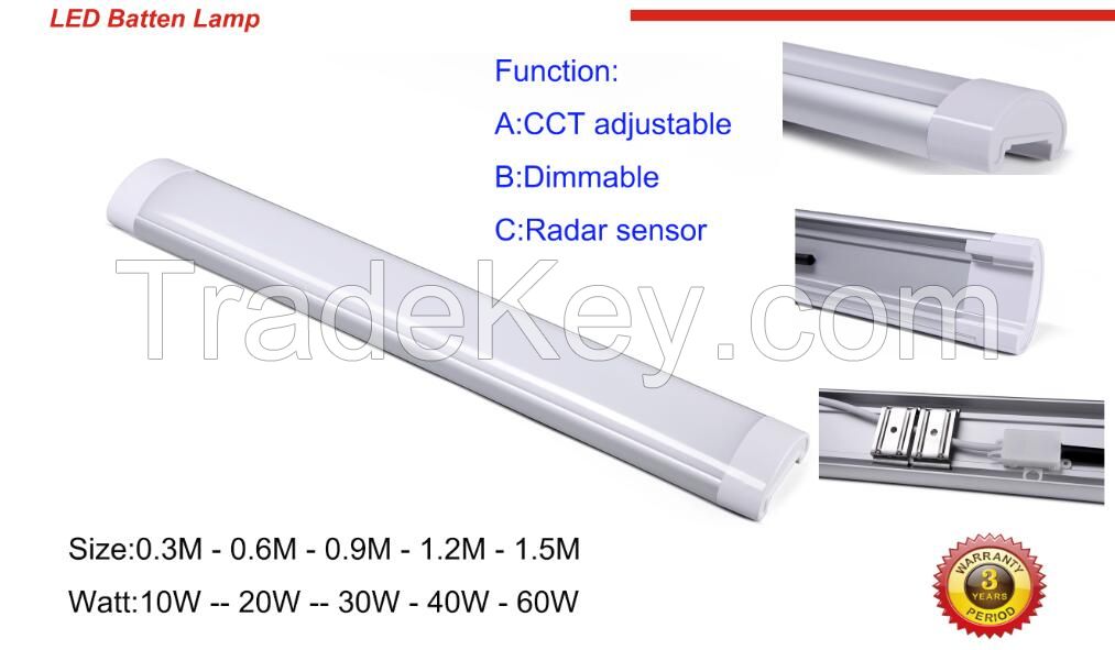 60W Multifunction Function 1ft/2ft/3ft/4ft/5ft led linear light, led b