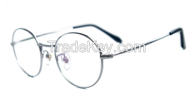 Wholesale Big Round Vintage Eyeglasses Retro Pure Titanium Spectacle Frames