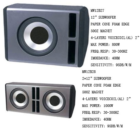 audio/car subwoofer/boom box MW12B