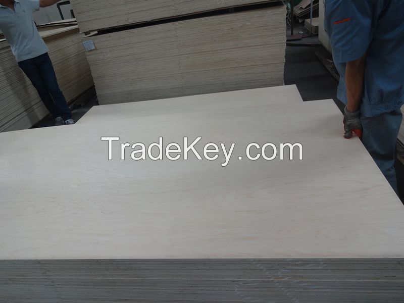 12MM 15MM 18MM natural maple veneered plywood 