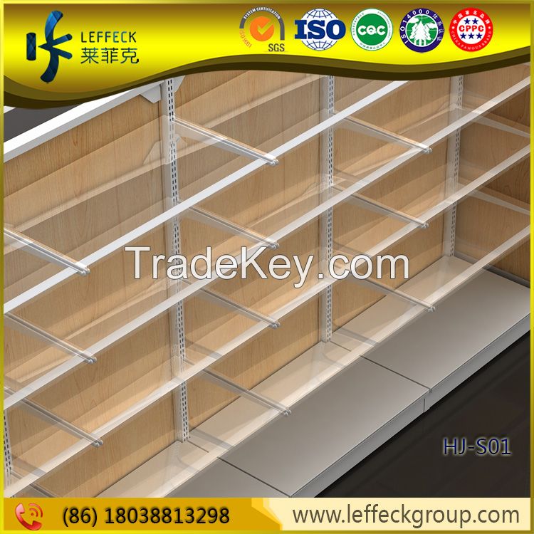 Customized size metal supermarket shelves for grocery display