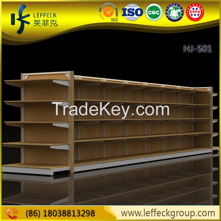 Customized size metal supermarket shelves for grocery display