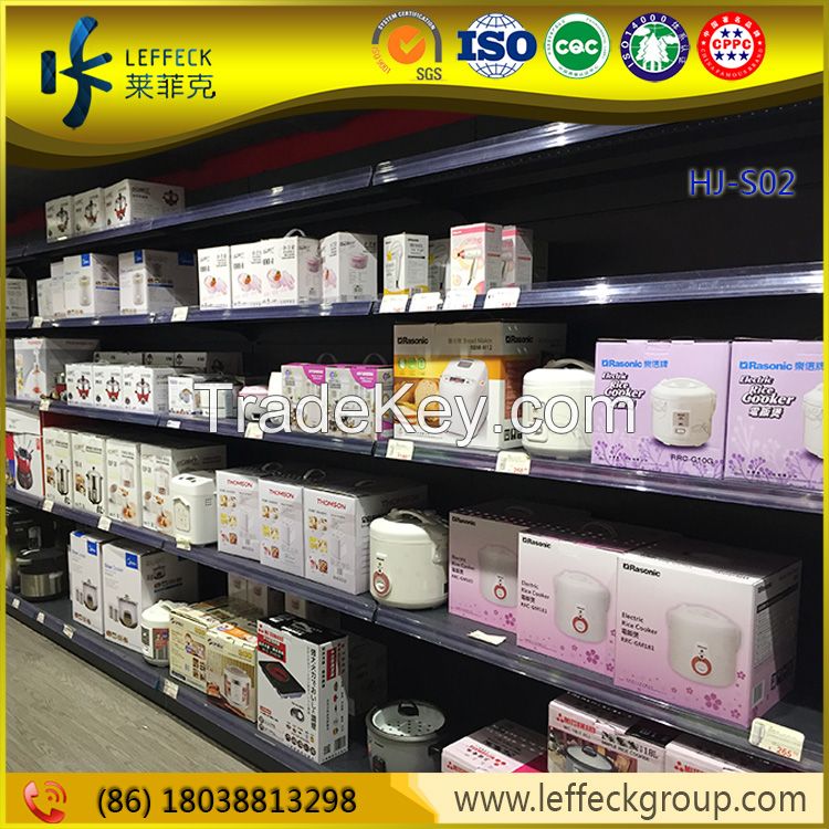 Customized size metal supermarket shelves for grocery display