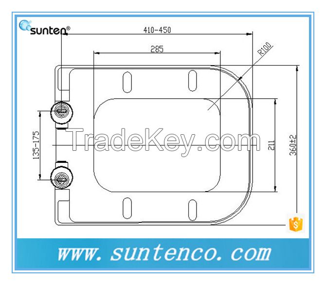 Stainless Steel White Square Toilet Seat In Xiamen