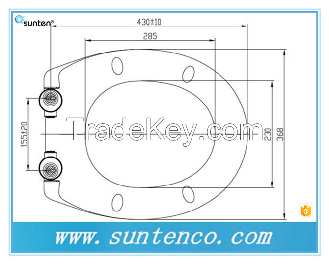 Custom Designed Slow Close Duroplast Oval Toilet Seat Covers