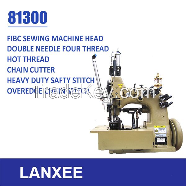 Lanxee 81300 Industrial Double Needle Four Thread FIBC Bag Sewing Machine