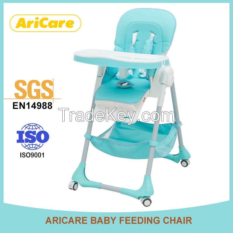 Adjustable Baby Folding High Chair with EN14988