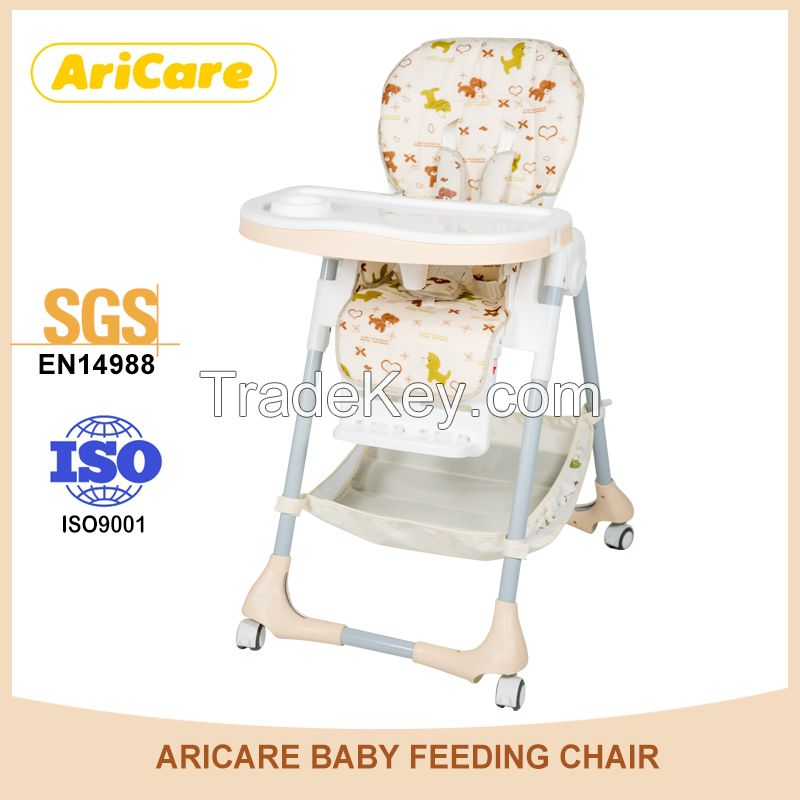 Adjustable Baby Folding High Chair with EN14988