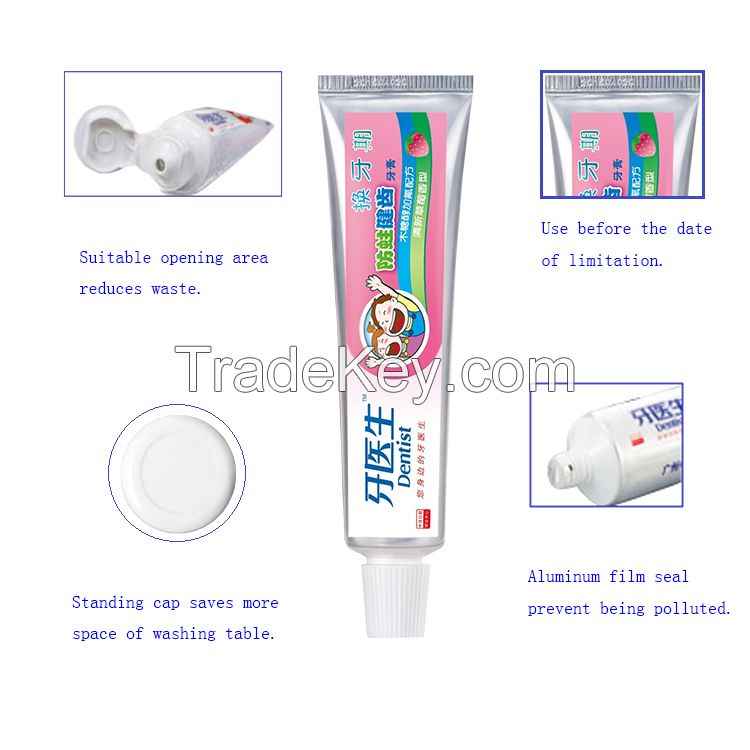 50g children strawberry flavor anti-cavity toothpaste OEM