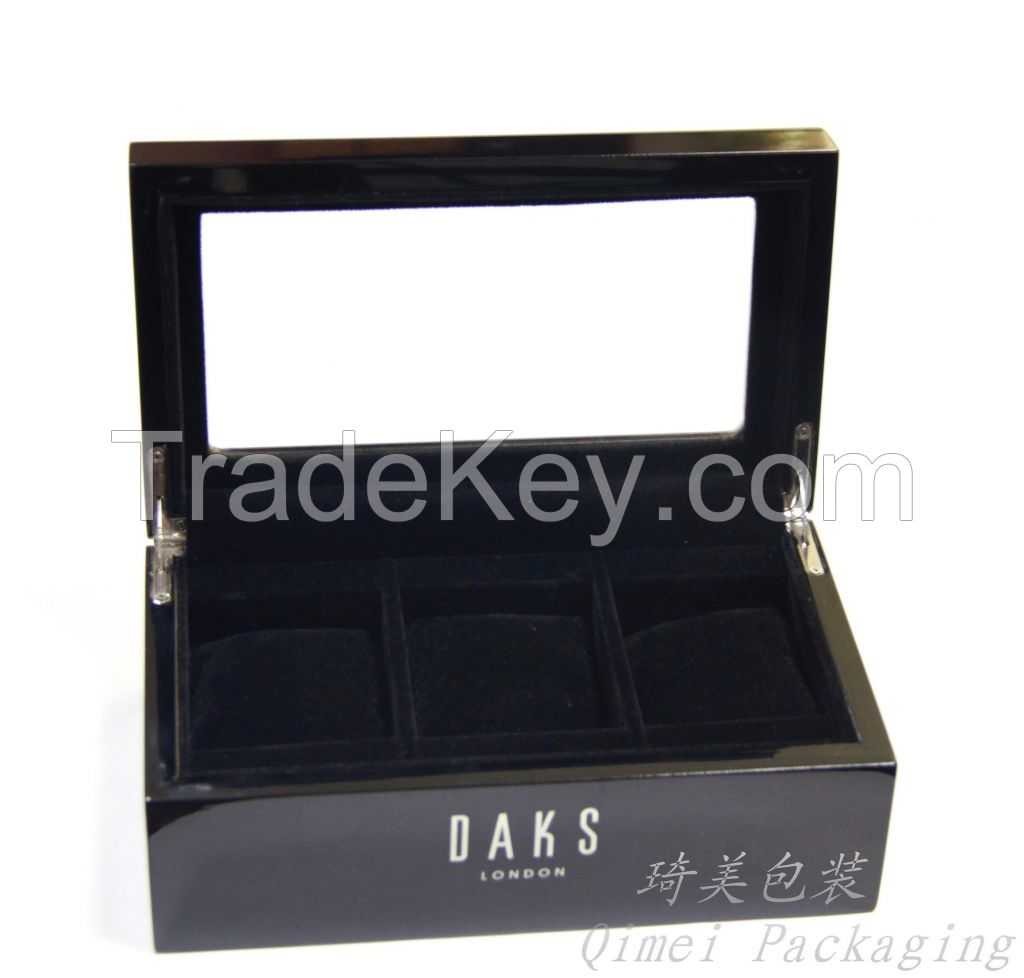 Factory supply high quality wooden watch box with 8 compartments