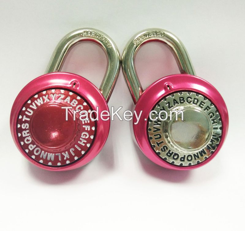 48mm Aluminum Anodizing Word- Open Combination Lock (1601)