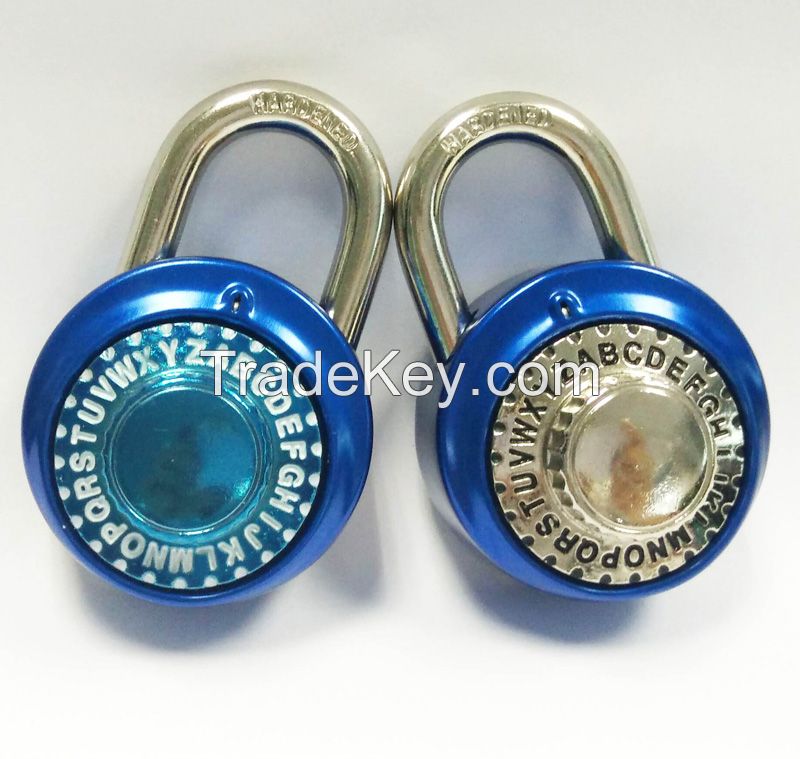 48mm Aluminum Anodizing Word- Open Combination Lock (1601)