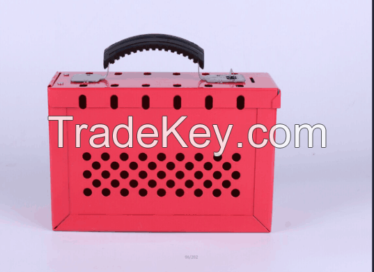 OEM Safety Red Steel Lockout Box