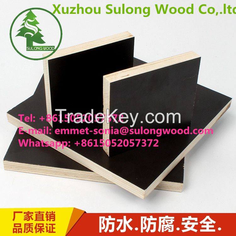 Black/ Brown 18mm Poplar Core Film Faced Shuttering Plywood