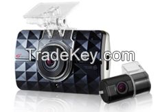 GI500 16GB Full HD_D1 Dash Cam Wi-Fi Connection 2CH 3.5" LCD Smartphone Mobile Dash Cam CAR DVR