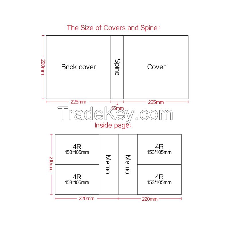 GuanMei Flowers Printing 4X6 Paper Slip In Photo Album 4R 2up 50 sheet