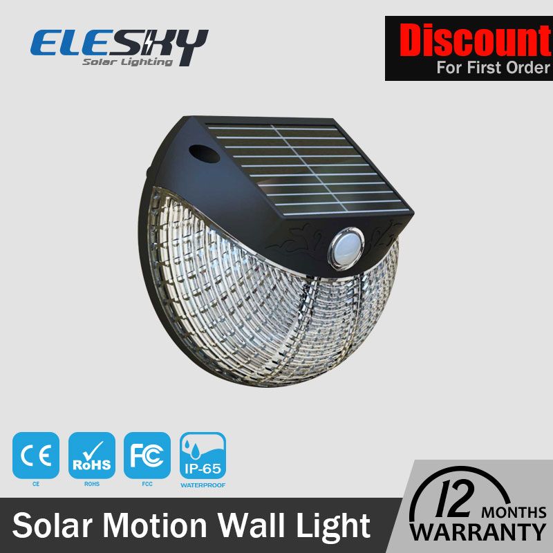 Fast Shipping Outdoor Garden Waterproof Solar Led Wall Light With Motion Sensor