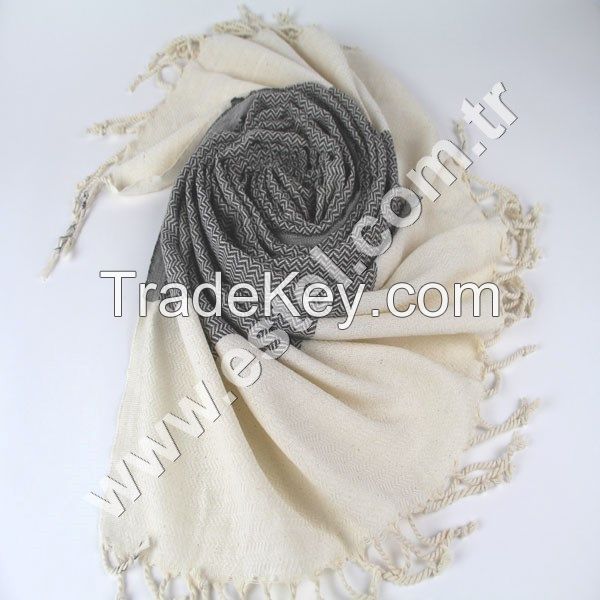 20 cm Wavy Towel Towel white and black Peshtemal for Hamam Bathrobe Spa Pool Massage Sauna Direct from Producer in Turkey