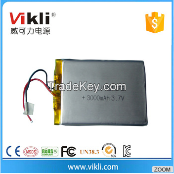 3000mah GPS battery 3.7V lithium polymer battery