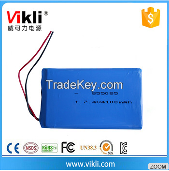 7.4V 4000mah battery lithium ion battery