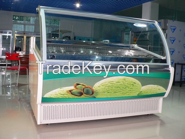 Ice cream display cabinet freezer