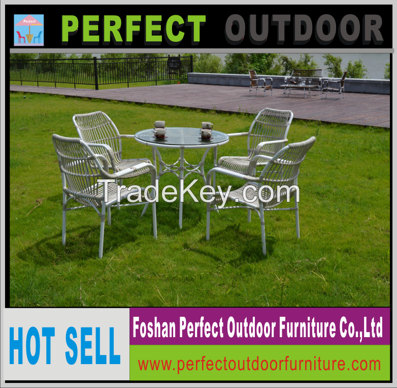 Aluminum frame PE woven rattan chair