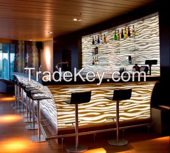 Custom Design Corian Solid Surface Fantastic Modern Bar Counter