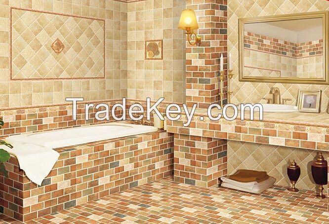 Rustic glazed tile bathroom wall tile