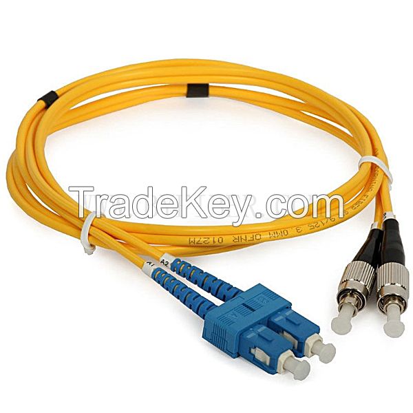 SC/UPC to FC/UPC Duplex Single Mode 9/125 2.0-3.0mm PVC/LSZH Fiber Optic Patch Cable