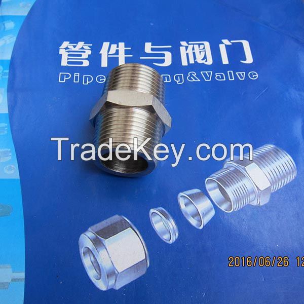 stainless steel 304 ferrule male thread tube fittings