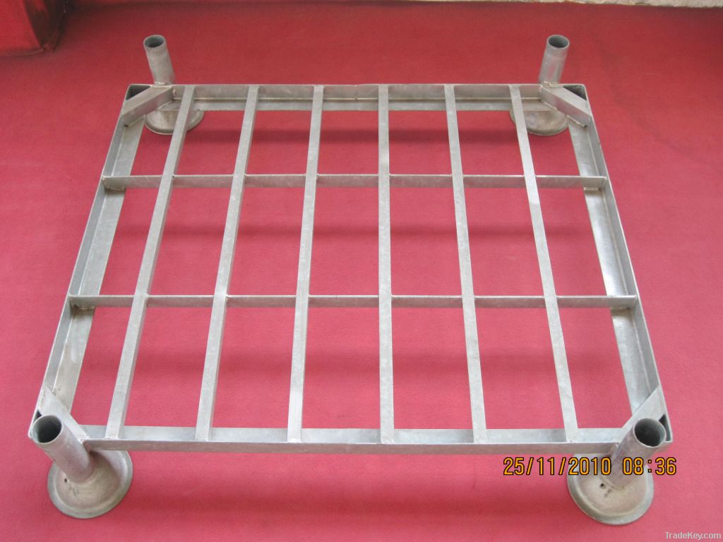 steel pallet, stackable steel pallet, metal pallet