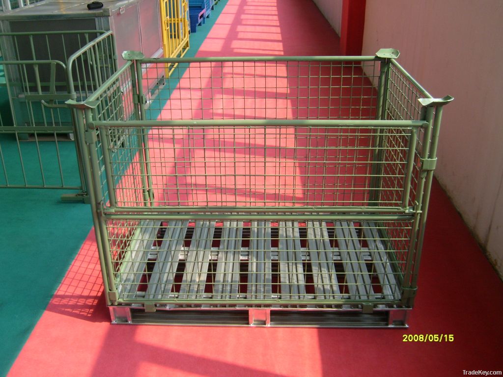 steel pallet, stackable steel pallet, metal pallet