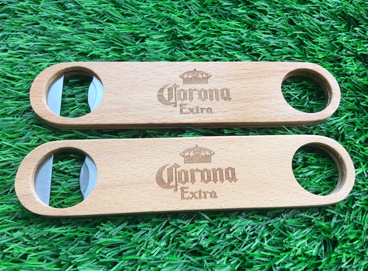  Premium Quality Flat Wooden Stainless Steel Bottle Opener with wood handle