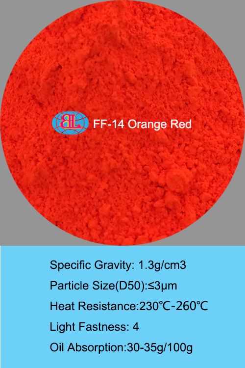 Daylight Organic Fluorescent Pigment for Rubber/Plastic-Orange series