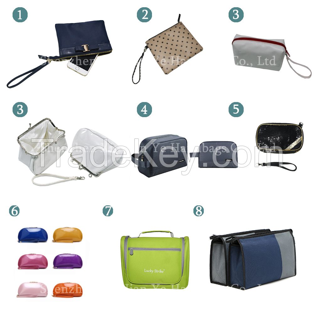 Wholesale Portable Pu Leather Custom Cosmetic Bag