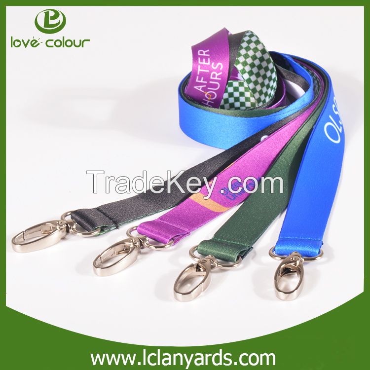 High quality custom logo polyester lanyard sublimation lanyard supplier 