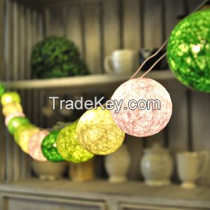 Decoration String Light Indoor Outdoor Thread Cotton Ball Lamp