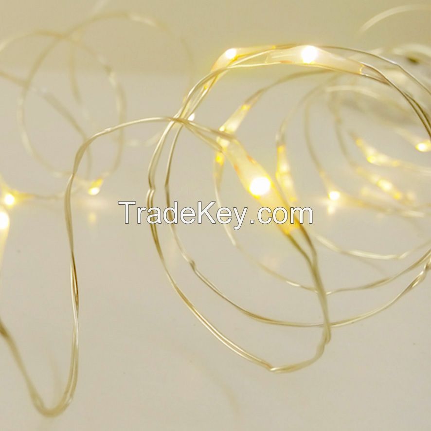 20 Bulb Warm White Decoration String Light Cable Lamp Battery