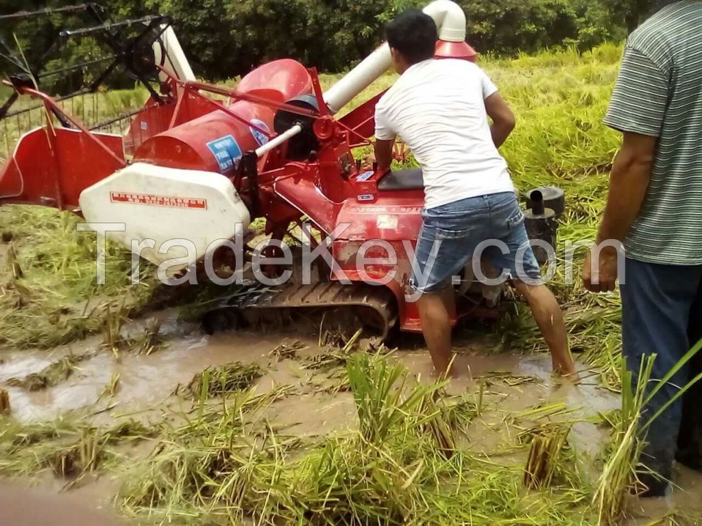 combine harvester mini rice wheat harvester